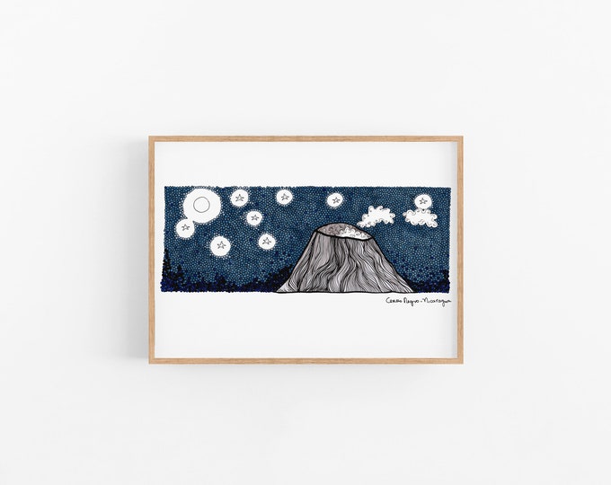 Nicaragua, Cerro negro Art Print, Wanderlust Prints, Bedroom Wall Decor - Fun cubicle Decor- Nicaragua Gifts