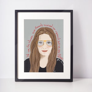 Gloria Steinem Portrait, Cubicle Wall Art, New Job Gift image 2