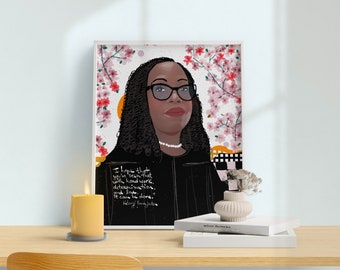 Ketanji Brown Jackson Art Print: Inspiring Female Lawyer Gift, Law Office & Graduation Decor