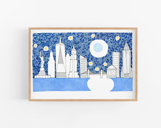 New York City Skyline // Cubicle Decor