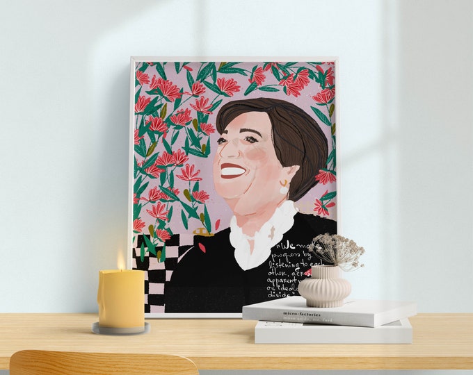 Elena Kagan Portrait Art Print Cubicle Decor