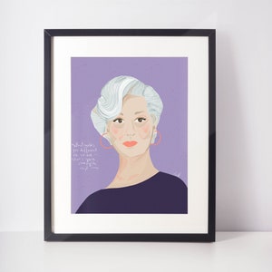 Meryl Streep Art Print, LadyBoss Gift image 1