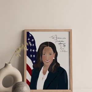 Kamala Harris Portrait, Feminist Art print for Cubicle Decor image 6