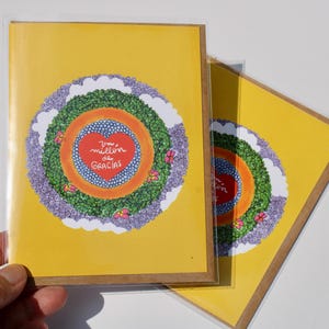 Carte de voeux Latinx Millon de Gracias - Mot de remerciement en espagnol avec message optimiste