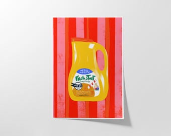 Fresh Start Orange Juice Kitchen Art Print