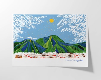 Caracas Skyline Art Print: Venezuela Cityscape Wall Decor