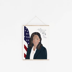 Kamala Harris Portrait, Feminist Art print for Cubicle Decor image 5