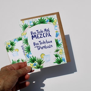 Biglietto d'auguri Mezcal - Biglietto motivazionale per andare avanti, regalo di rottura