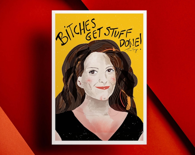 Tina Fey Portrait Art Print