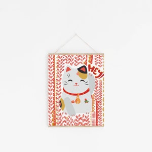 Good Luck Gift // Maneki Neko Art Print image 3