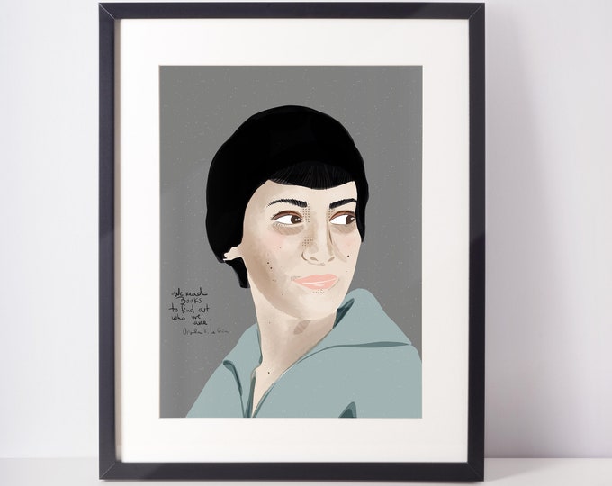 Ursula K. Le Guin Art Print, Wall Print, Cubicle Decor