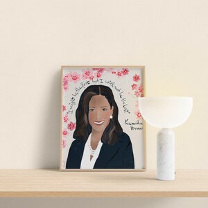 Kamala Harris Portrait, Feminist Art print for Cubicle Decor image 8