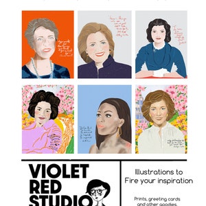 6er-Set Kunstdrucke der First Ladies - Ideales Geschenk für einen neuen Job