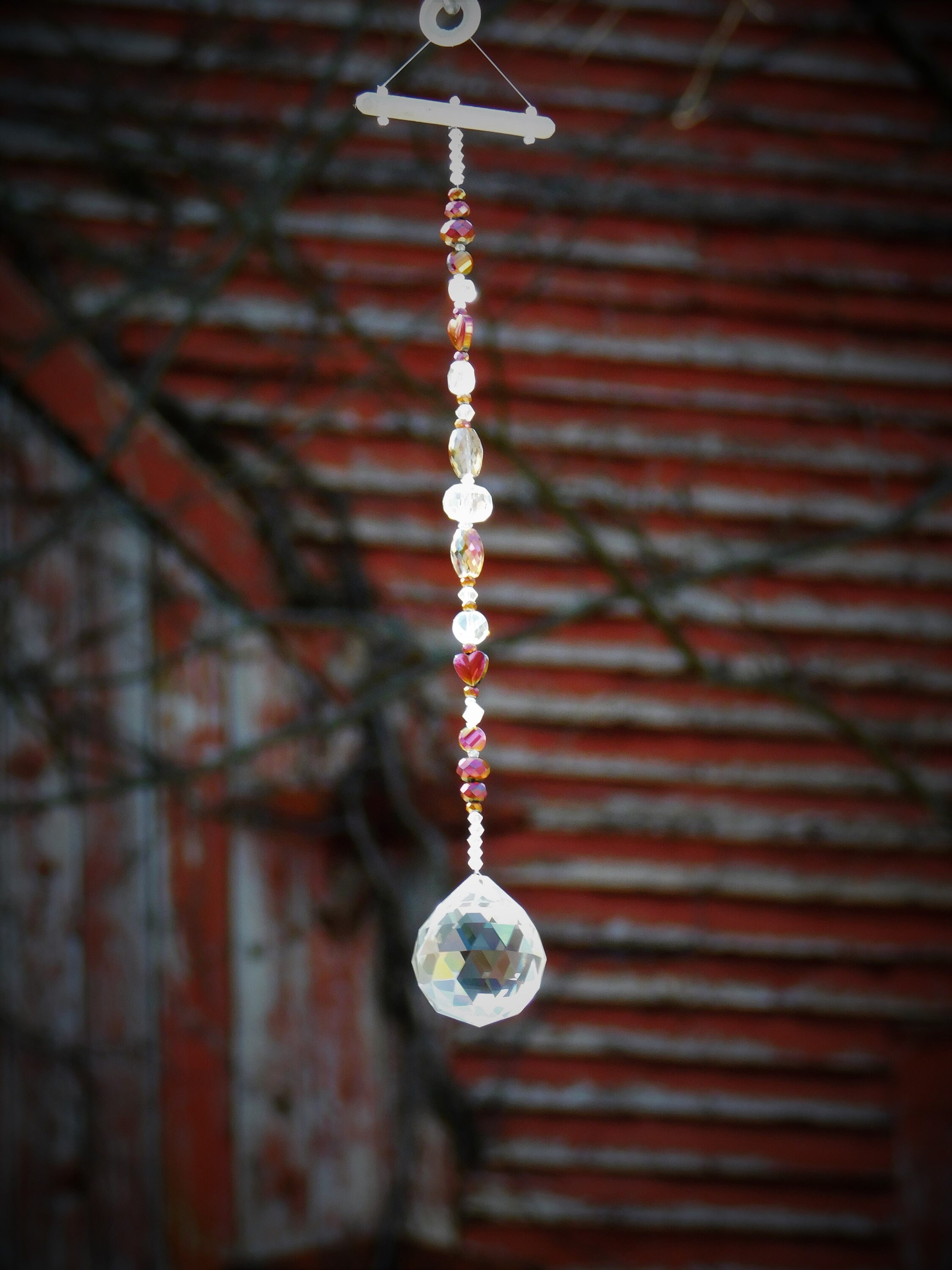 Crystal Suncatcher Faceted Glass Orb Window Suncatcher Etsy