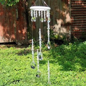 Crystal Suncatcher, Faceted Crystal Windchimes, Tear Drop Crystal Sun Catcher, 3wd1