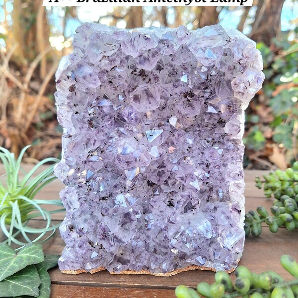 A++ Amethyst Cluster Lamp, Purple Gemstone Lamp, February Birthstone Lamp, Metaphysical Lamp, Gemstone Lamp, Stone Lamp, Rock Lamp, lam2