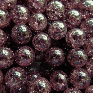 10 Cracked Marbles 9/16" Dark Plum, Fried Marbles, Cracked Fried Marbles, Old Fashion Marbles, 14mm Fried Cracked Marbles, 10 Pieces
