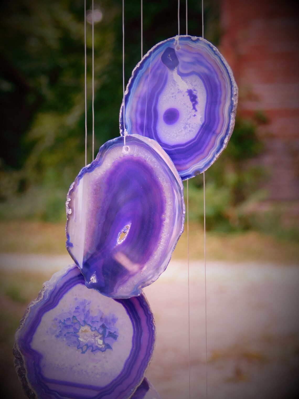 Large Purple Brazilian Agate Wind Chimes Agate Windchimes