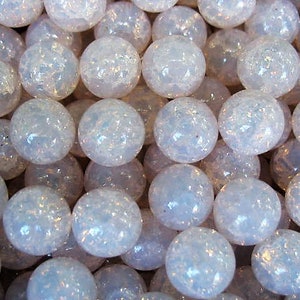 14mm - 10 Cracked Marbles, Fried Marbles, Translucent Pink Opal Cracked Fried Marbles, Old Fashion Marbles