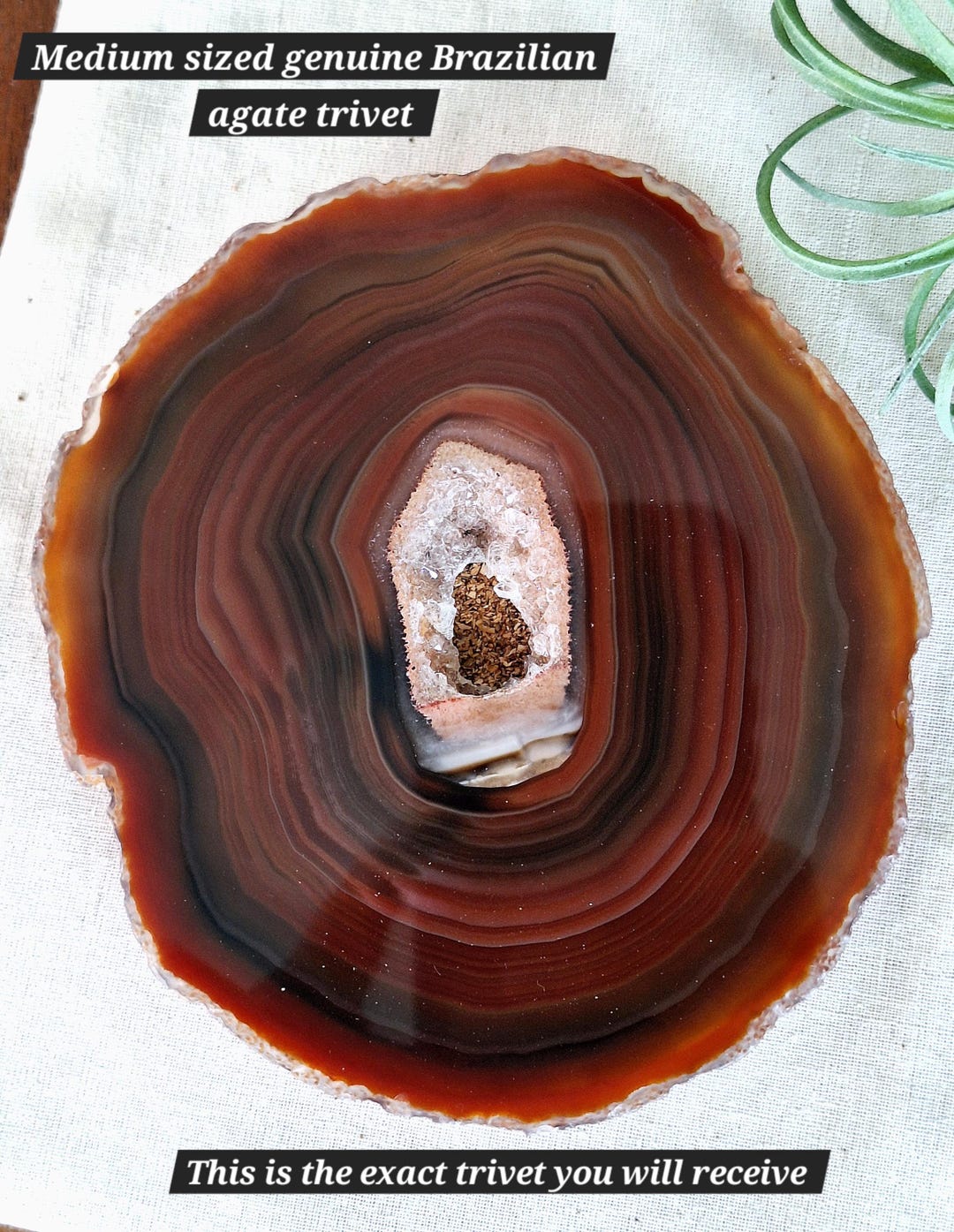 Agate Trivet With Cork Bottom, Stone Trivet, Rock Trivet, Mineral ...