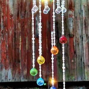 42-45cm Crystal Suncatcher Chakra Moon
