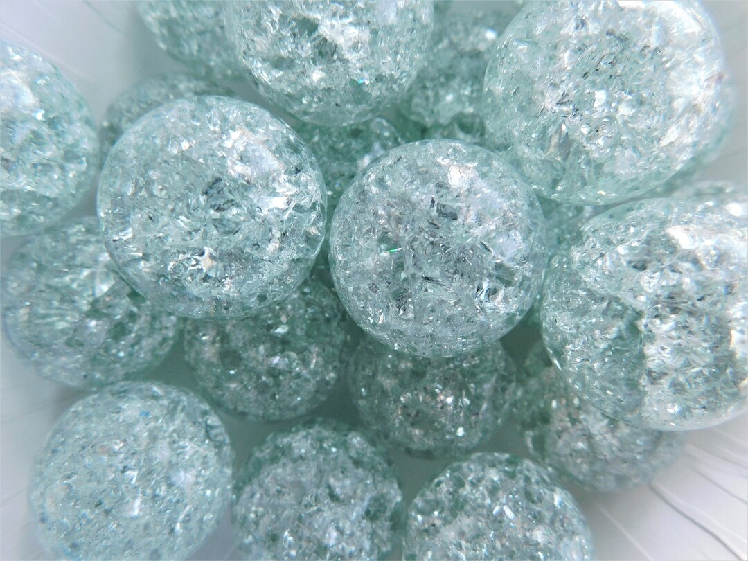 5 24mm/1 Cracked Marbles Fried Marbles Clear Cracked Etsy