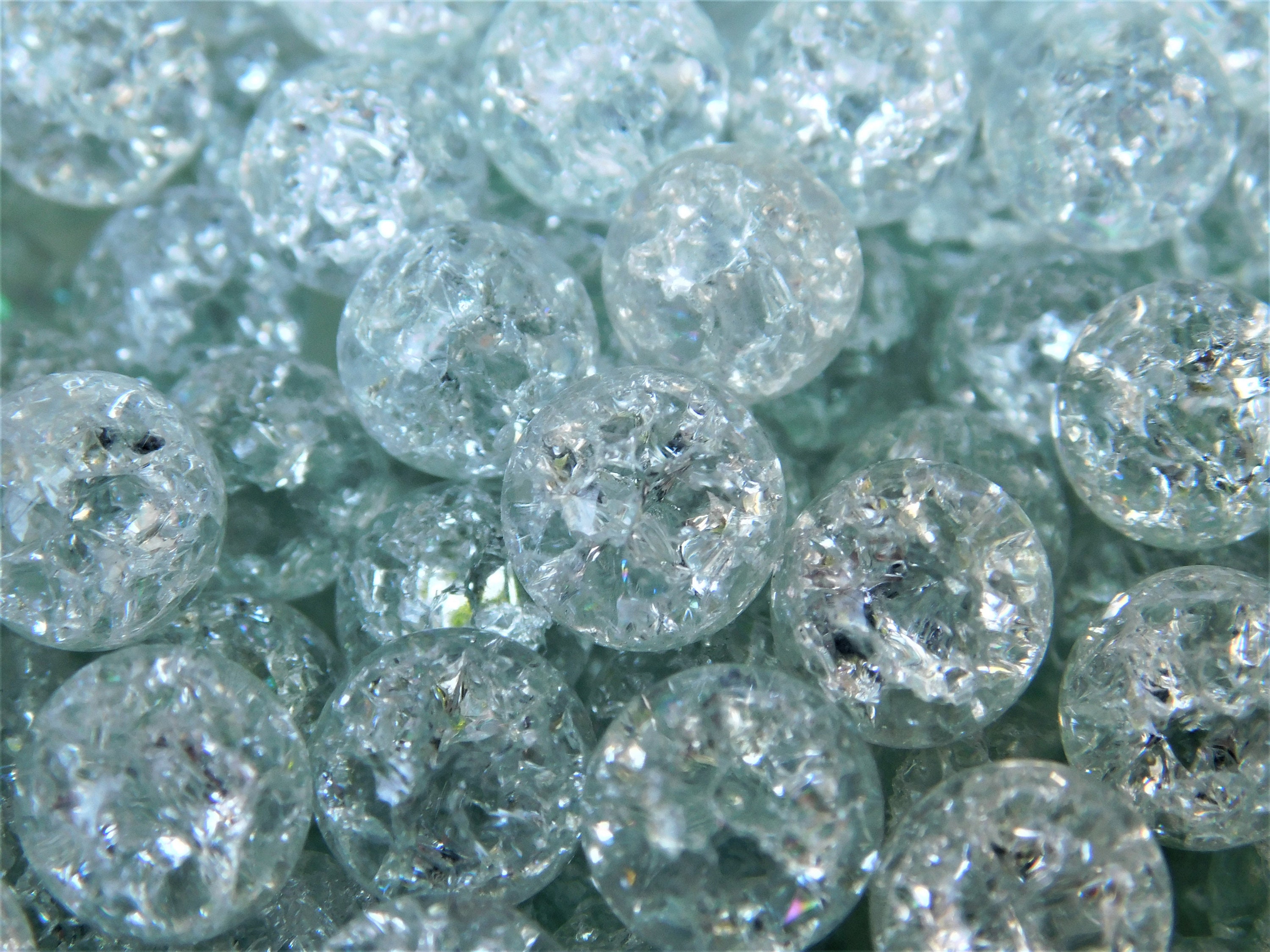 15 Pieces 10mm Cracked Marbles Fried Marbles Clear Cracked Etsy