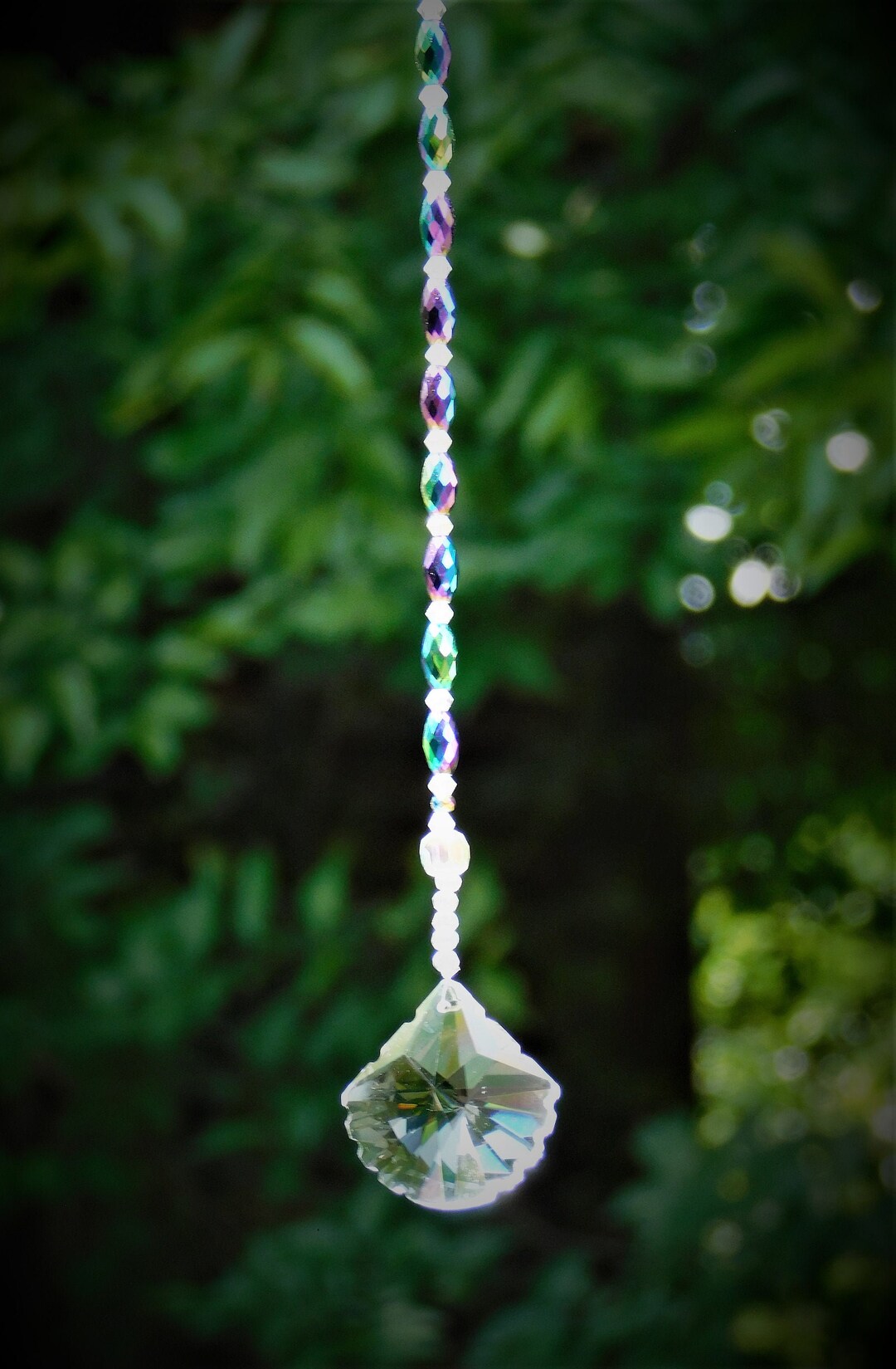 Crystal Suncatcher Faceted Glass Orb Window Suncatcher Etsy