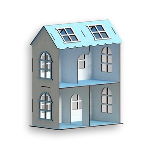 Dollhouse, Laser Cut Files - Svg+Dxf+Pdf+Ai+Cdr+Eps - laser Files - Instant Download - laser cut template - laser cut pattern