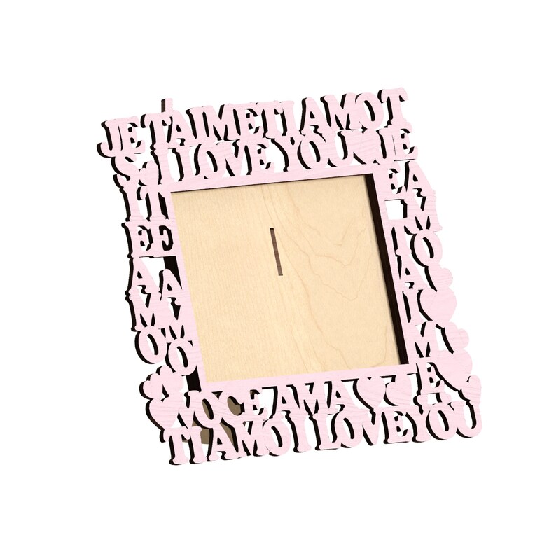 I Love You Picture Frame Laser Cut Files Etsy
