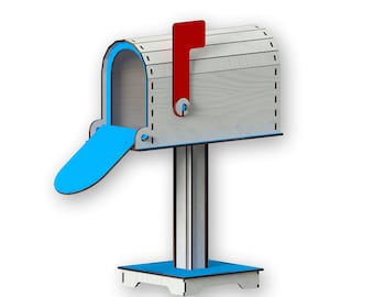 Mail Box, Laser Cut Files - Svg+Dxf+Pdf+Ai+Cdr+Eps - laser Files - Instant Download - laser cut template - laser cut pattern