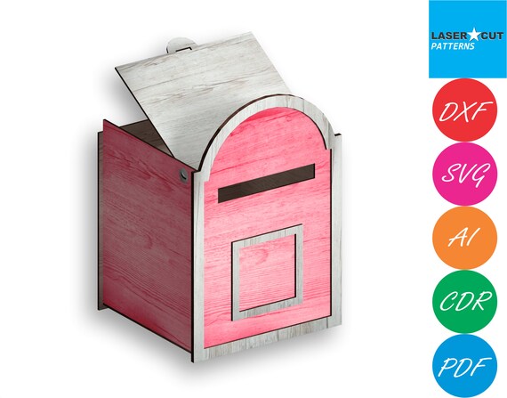 Download Wedding Post Box Laser Cut Files Svgdxfpdfaicdreps Etsy