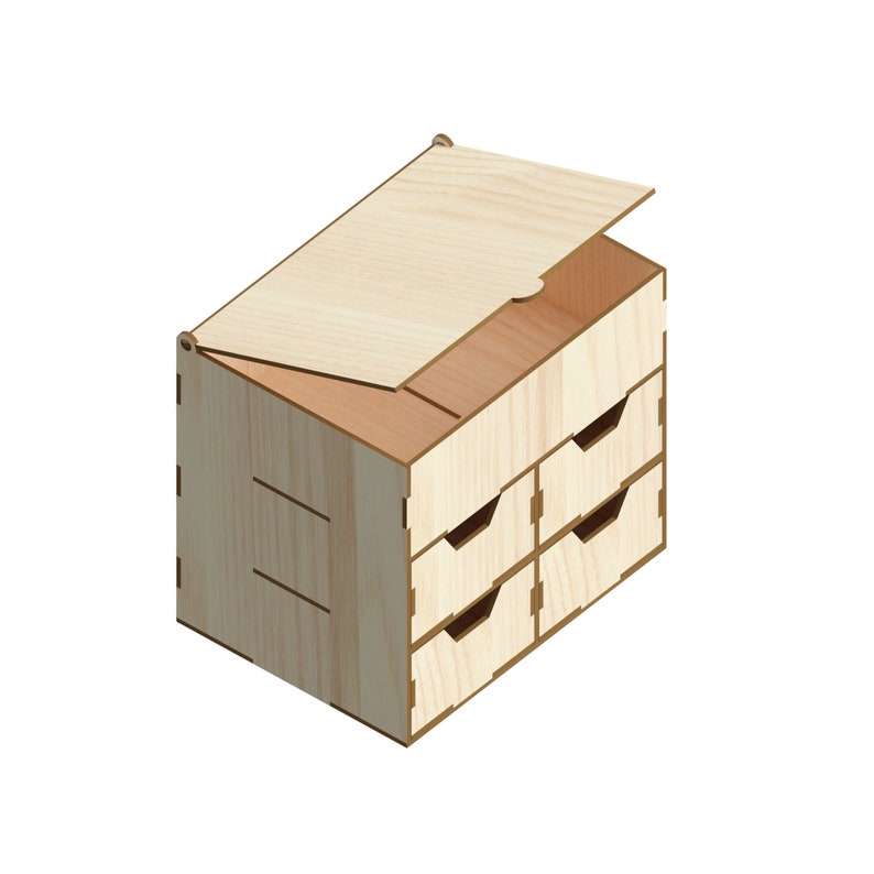 Drawer Organizer Laser Cut Files laser cut template Vector Etsy