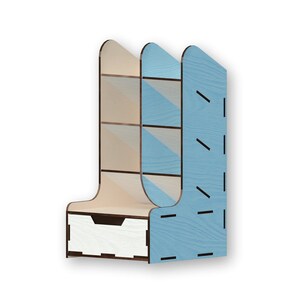 Desk Organizer, Laser Cut Files - Svg+Dxf+Pdf+Ai+Cdr+Eps - laser Files - Instant Download - laser cut template - laser cut pattern