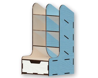 Desk Organizer Laser Cut Files, 3mm Vector Plans (Digital Download)