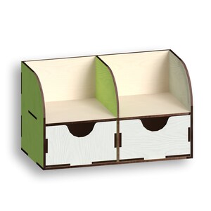 Desk Organizer, Laser Cut Files - Svg+Dxf+Pdf+Ai+Cdr+Eps - laser Files - Instant Download - laser cut template - laser cut pattern