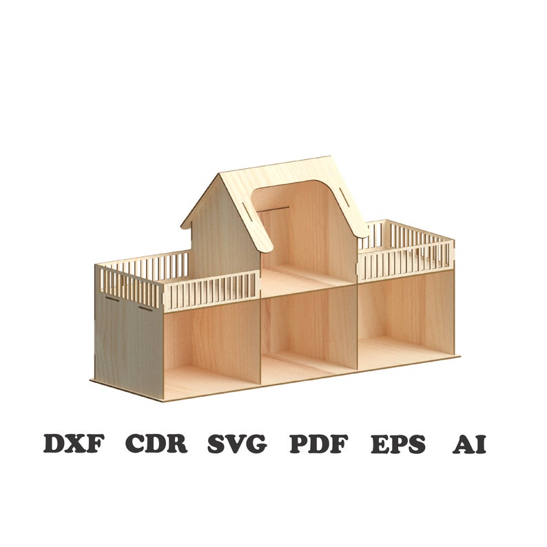 Dollhouse Laser Cut Files SvgDxfPdfAiCdrEps laser Etsy