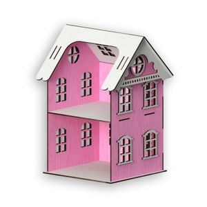 Dollhouse, Laser Cut Files - Svg+Dxf+Pdf+Ai+Cdr+Eps - laser Files - Instant Download - laser cut template - laser cut pattern