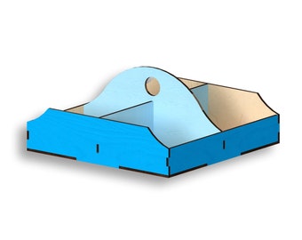 Geteiltes Tablett Laser Cut Files: Vektormodell (Instant Download)