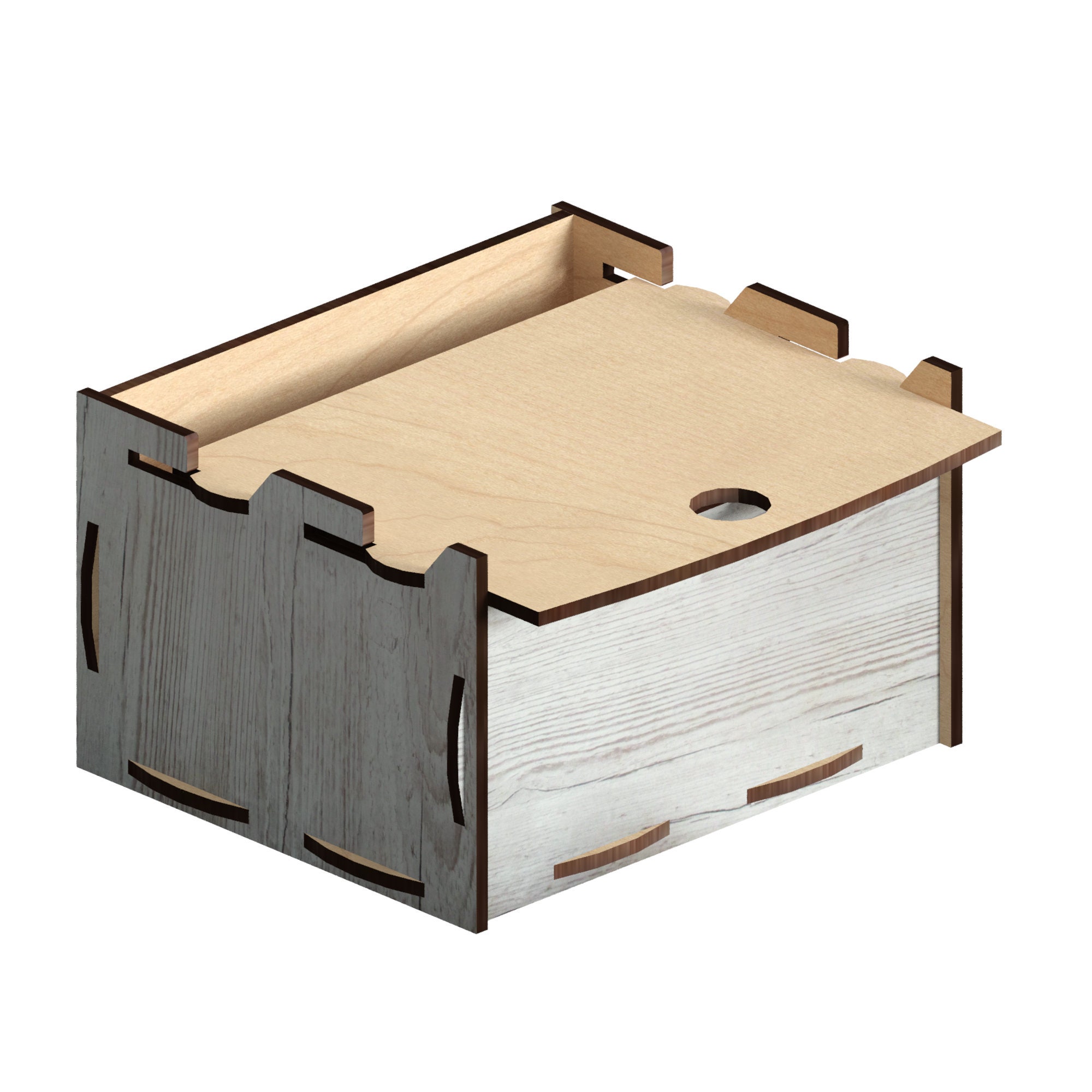 Box With Sliding Lid Laser Cut Files Laser Cut Template Etsy