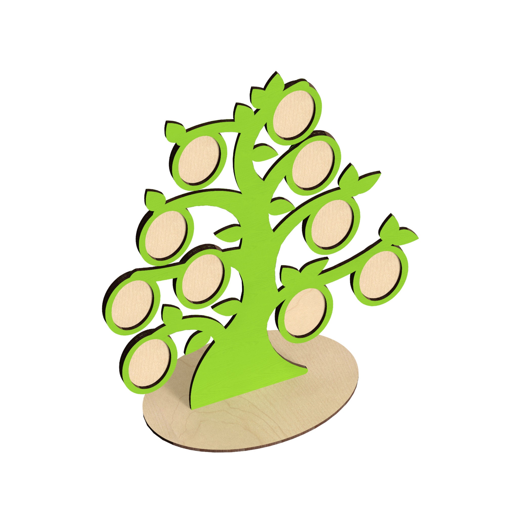 Family Tree Picture Frame Display Laser Cut Files Etsy