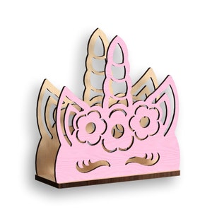 Unicorn Napkin Holder,Laser Cut Files, laser cut template, Vector for Laser, laser cut pattern, vector model,vector plan,Instant download