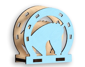 Horseshoe Napkin Holder Laser Cut Template (Digital Download)