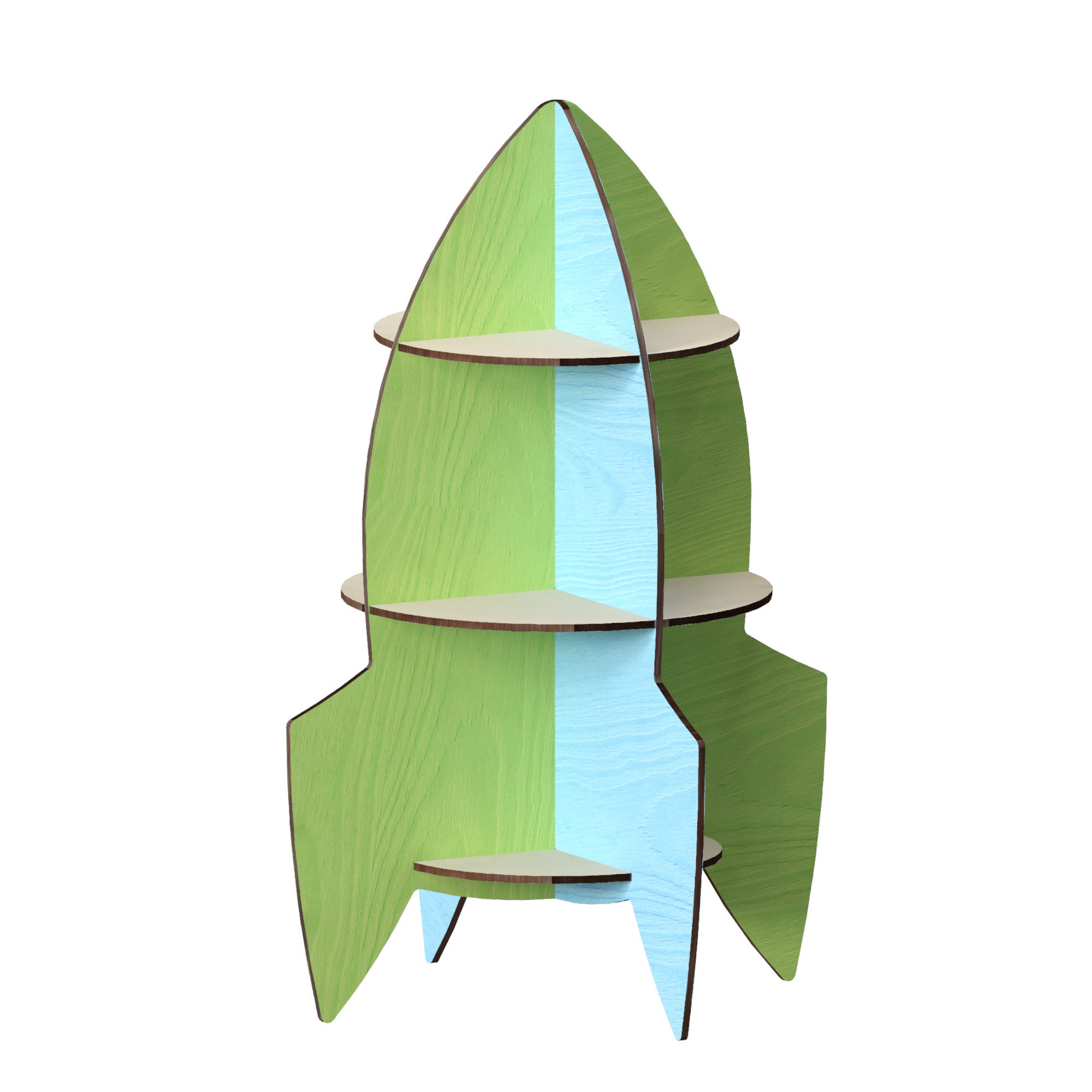 Rocket Cupcake Stand archivos de corte láser plantilla de Etsy México