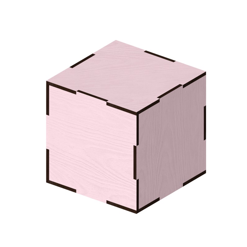 Cube Laser Cut Files Laser Cut Template Laser Cut Pattern Etsy