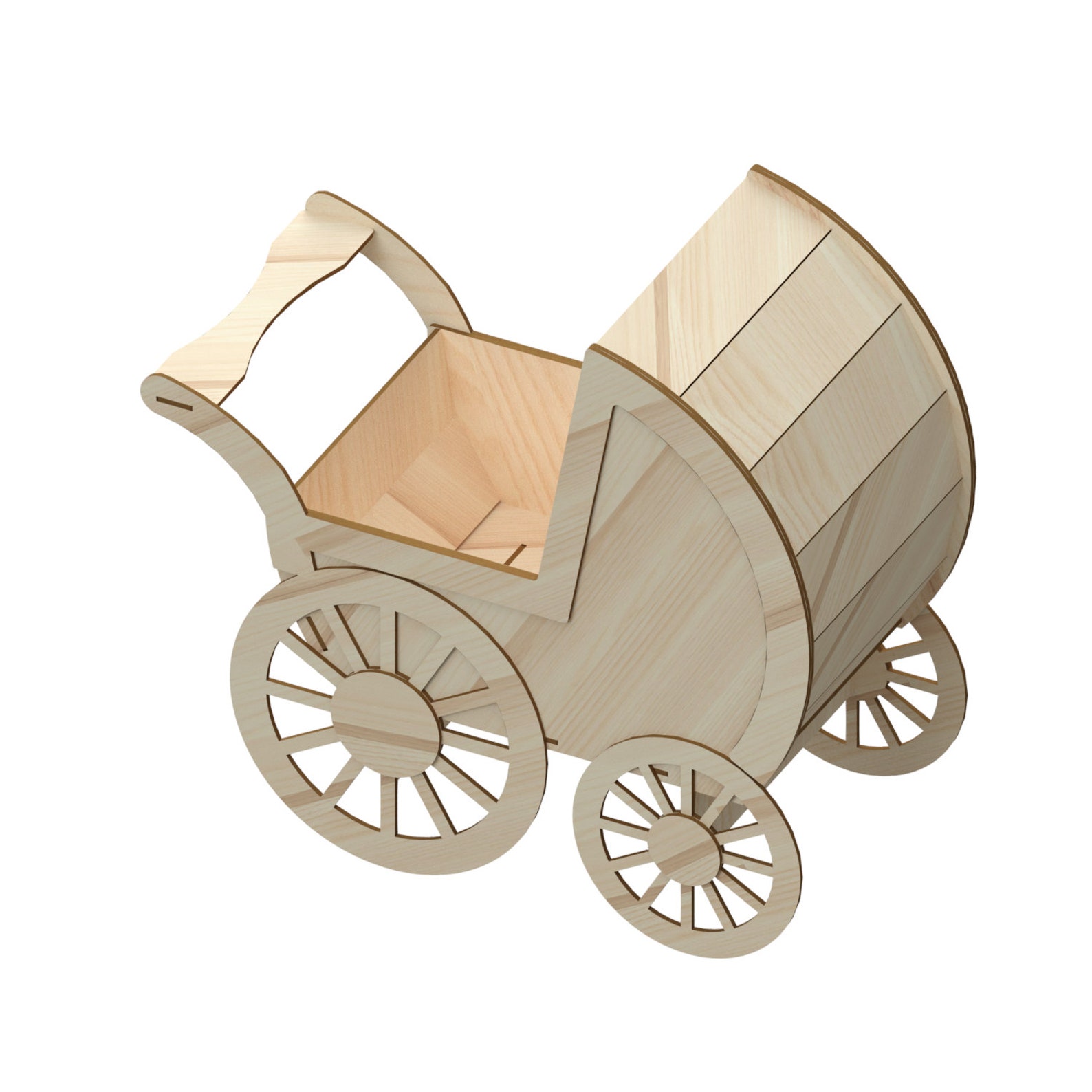 StrollerLaser Cut Files laser cut template Vector for | Etsy