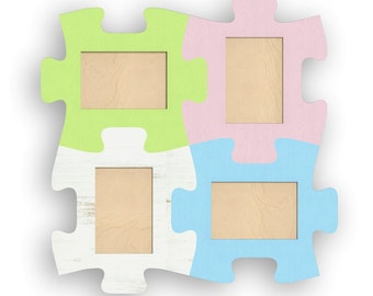 Puzzle Picture Frame, Laser Cut Files - Svg+Dxf+Pdf+Ai+Cdr+Eps - laser Files - Instant Download - laser cut template - laser cut pattern