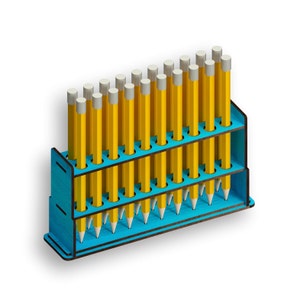 Laser Cut Pen Holder Template: Desk Organizer (Digital Download)