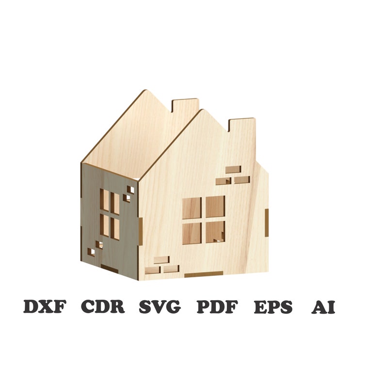 House Box Laser Cut Files laser cut template laser cut Etsy