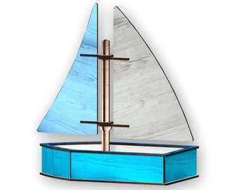 Little Sailboat Laser Cut Files: Svg, Dxf, PDF, Ai, Cdr, Eps (Instant Download)
